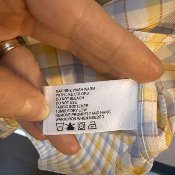 ORVIS Mens XL Multicolor Plaid Short Sleeve Button Down Shirt Preppy Coastal - Picture 5 of 7